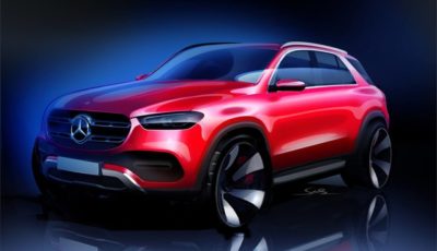 メルセデスベンツ GLE 新型のティザースケッチ