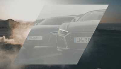 アウディ R8 改良新型のティザーイメージ
