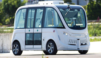 SBドライブが所有する自動運転シャトルバス「NAVYA ARMA（ナビヤ・アルマ）」