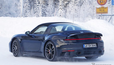 ポルシェ 911タルガ4 GTS 新型プロトタイプ（スクープ写真）