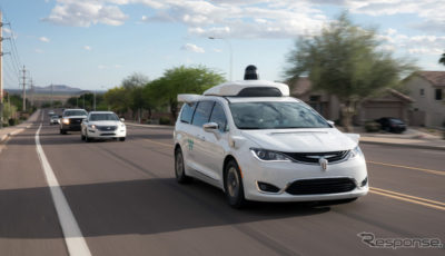 グーグルのウェイモの自動運転車の公道テスト（参考画像）