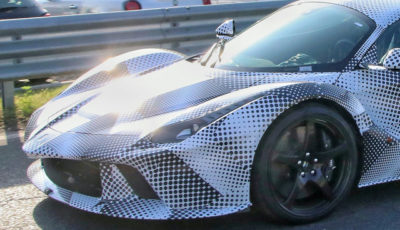 フェラーリ 新型ハイパーカー開発車両（スクープ写真）