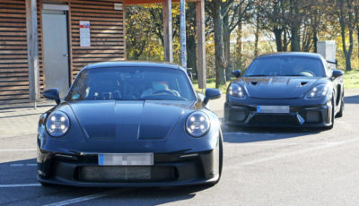 ポルシェ 911 GT3 次期型と718ケイマン GT4 RS プロトタイプ（スクープ写真）