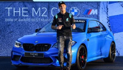 BMW M2 CS とMotoGP 予選最速のファビオ・クアルタラロ選手