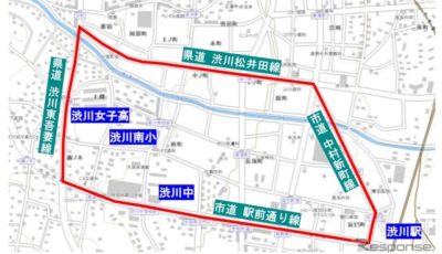 自動運転路線バス公道試験のルート