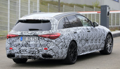 メルセデス AMG C63ステーションワゴン　新型プロトタイプ（スクープ写真）
