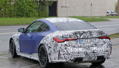 BMW M4クーペをベースとしたプロトタイプ（スクープ写真）