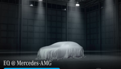 メルセデスAMG初のEVのティーザー写真
