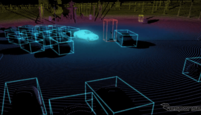 ヴァレオの第3世代の「スキャニングLiDAR」の作動イメージ