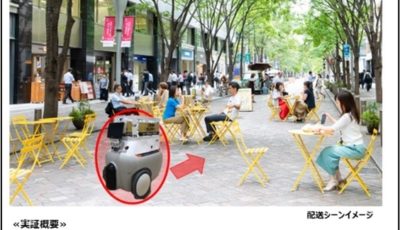 注文した商品をロボットがテーブルまで配送