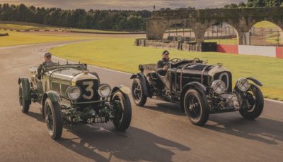 ベントレー・スピードシックス のオリジナルモデル（左）と復刻生産モデル