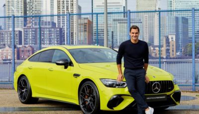 メルセデスAMG GT 63 S Eパフォーマンス の「ネオン・レガシー」とロジャー・フェデラー氏