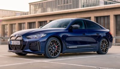 BMW i4 M50 の「Mパフォーマンスパーツ」装着車