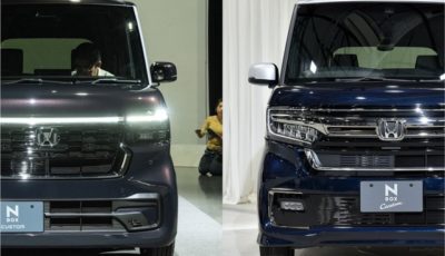 ホンダ N-BOX カスタム 新型（左）と現行型（右）