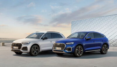 アウディ Q5ハイスタイル（左）とQ5スポーツバック ハイスタイル（右）