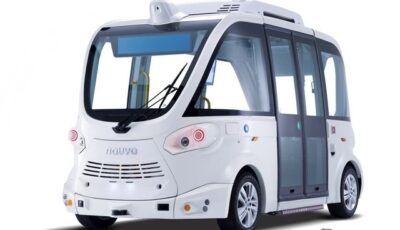 自動運転EVバスEVO（GAUSSIN MACNICA MOBILITY社製）