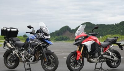 アステモの先進二輪技術が搭載された試乗マシン