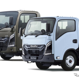 いすゞ エルフ 4WD（左）とエルフミオ 4WD（右）