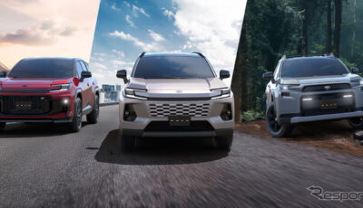 トヨタ RAV4 新型、左からGR SPORT、CORE、Adventure