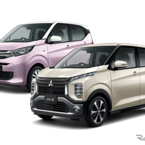 三菱 eKワゴン（左）とeKクロス（右）