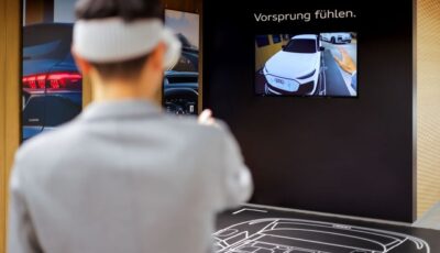 Audi City 銀座でアウディの新型電動SUV『Q6 e-tron』の3Dバーチャル展示開始