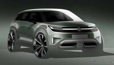 VWの次世代コンパクト電動SUVのスケッチ