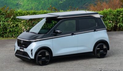 日産サクラの電動スライド式ソーラーシステム「Ao-Solar Extender（あおぞら エクステンダー）」搭載プロトタイプ