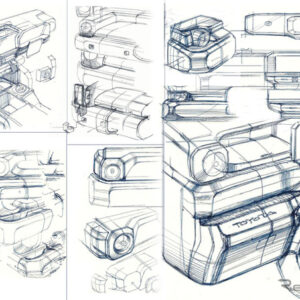 トヨタ ランドクルーザーFJのインテリアデザインスケッチ