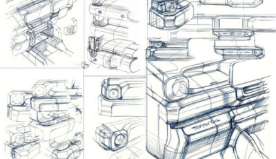 トヨタ ランドクルーザーFJのインテリアデザインスケッチ