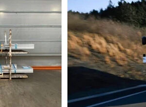 商用運行で輸送する建材とT2の自動運転トラック