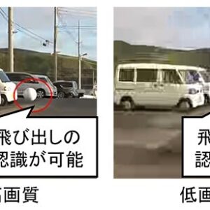 画質低下が物体の飛び出しの認識に与える影響