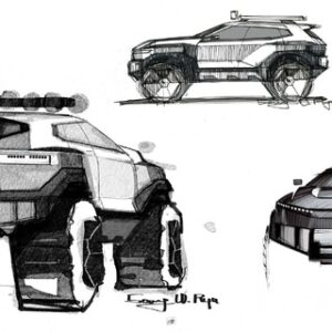 ヒョンデ『CRATERコンセプト』のティーザースケッチ