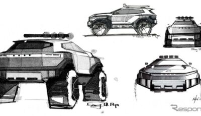 ヒョンデ『CRATERコンセプト』のティーザースケッチ