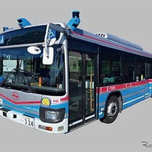 自動運転車両向けに改造した京浜急行バス保有のいすゞエルガ