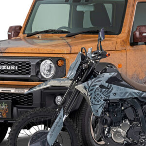 人気ゲーム『モンスターハンター』とコラボしたジムニーノマドとDR-Z4S