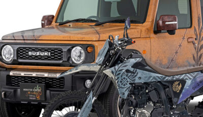 人気ゲーム『モンスターハンター』とコラボしたジムニーノマドとDR-Z4S