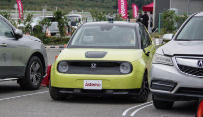 アステモの自操支援技術MDS（マニュアルドラビングサポート）を搭載したホンダeのテスト車