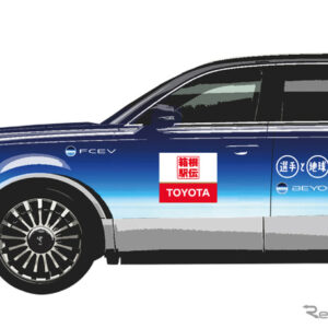 箱根駅伝の大会本部車として使用される「センチュリーFCV」