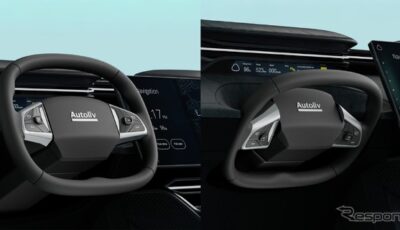 オートリブが開発した格納式ステアリングホイール