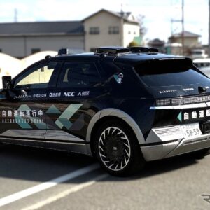 実証で使用するタクシー。ヒョンデ・アイオニック5