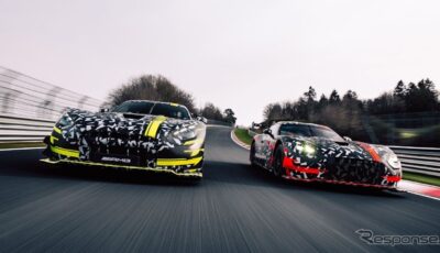 メルセデスAMG『GTブラックシリーズ』（左）とGT3次期型のプロトタイプ