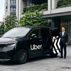日産エルグランド新型の「Uberプレミアム」タクシー(イメージ)