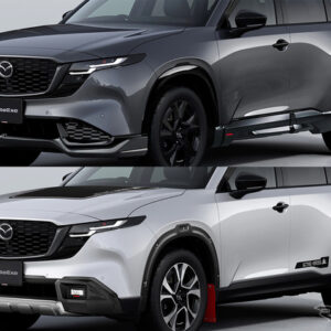 新型マツダ『CX-5』向けスタイリングキット「AutoExe KM-07」（上）と「AutoExe KM-07 AX」（下）