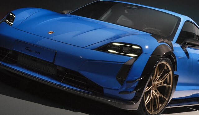 ポルシェ「タイカン・ターボGT（バイザッハ・パッケージ）」の「マンタイ・キット」装着車