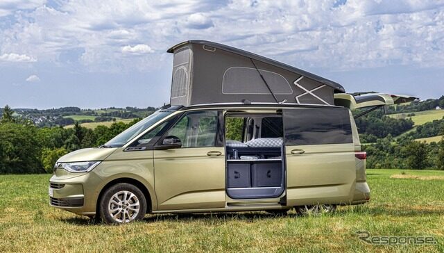 VW『カリフォルニア ビーチ』新型専用の空気注入式キッチンとフレキシブルベッドシステム搭載車