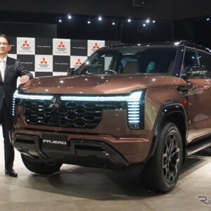三菱自動車 岸浦恵介社長とパジェロ 新型